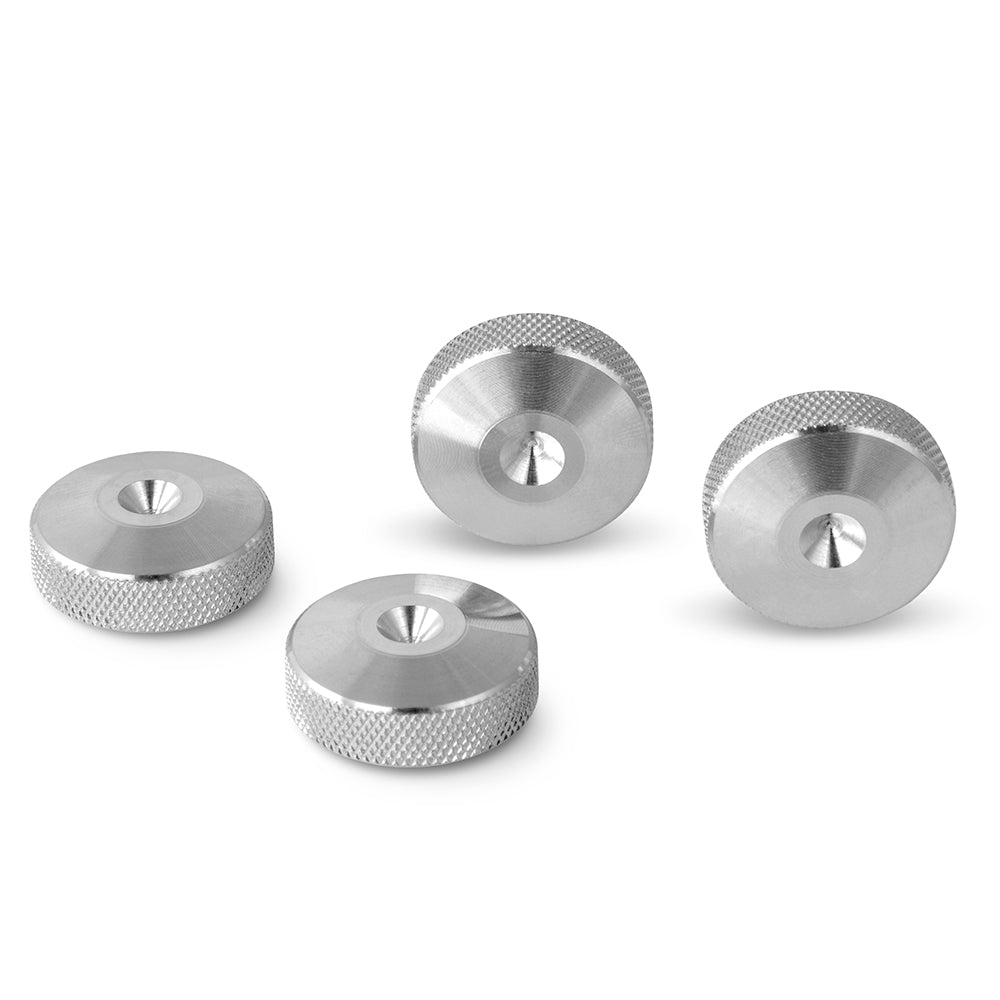 Aluminium Knurled Speaker Spike Pads - Set of 4